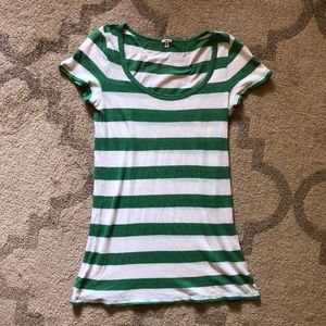 J. Crew Scoop Neck 100% Cotton Striped Tee